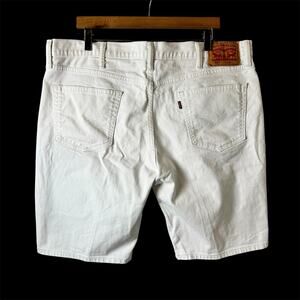 Levi's 511 Jean Shorts Women's Size 40 White Denim Cotton Stretch 9.5" Bermuda
